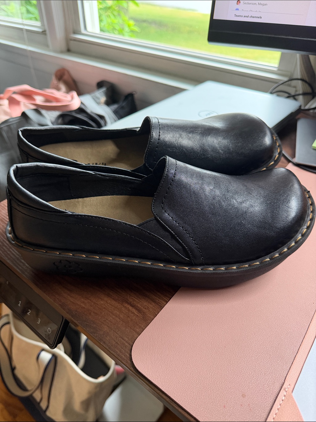 Savvy Black Slip-On Platform Clogs